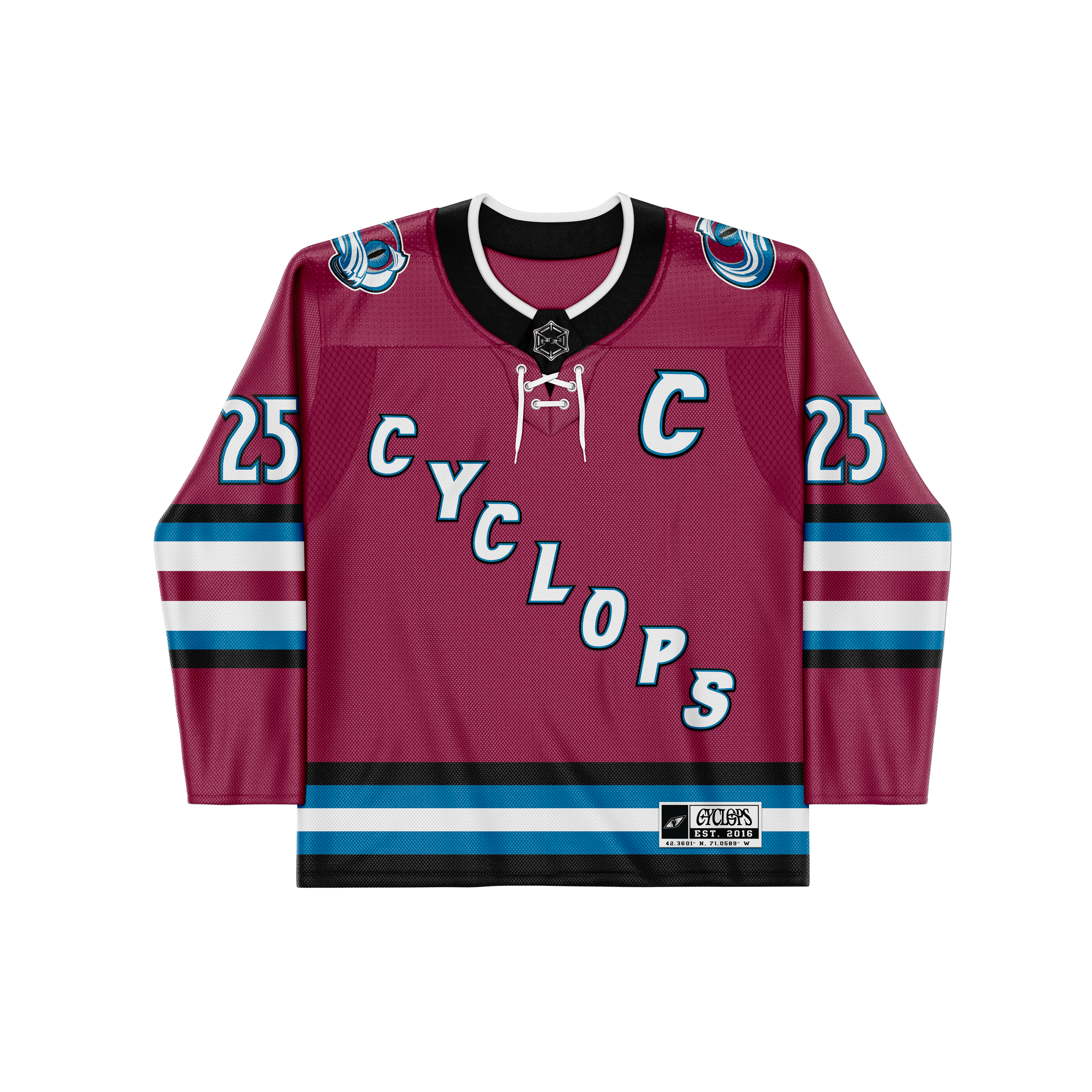 CYCLOPS SEE U IN COLORADO HOCKEY JERSEY